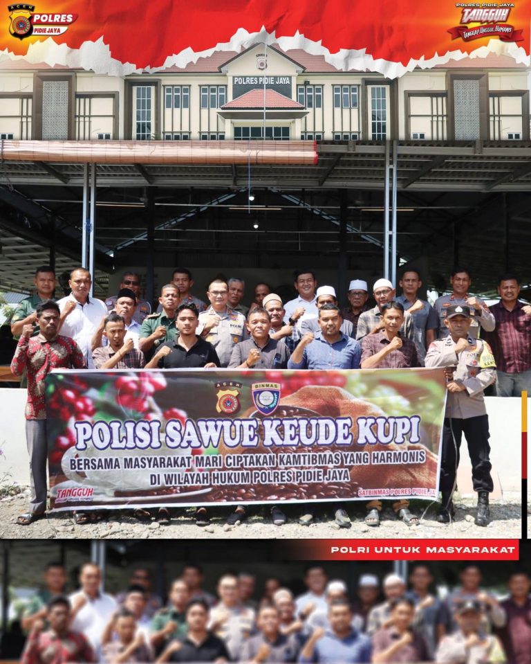 Kapolres Pidie Jaya Ajak Masyarakat Bandar Baru Jaga Kamtibmas lewat Polisi Saweu Keude Kupi