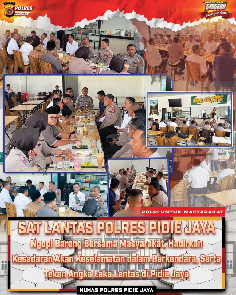 Ngopi Bareng Jadi Cara Satlantas Polres Pidie Jaya Dekatkan Diri dengan Warga dan Tekan Laka Lantas