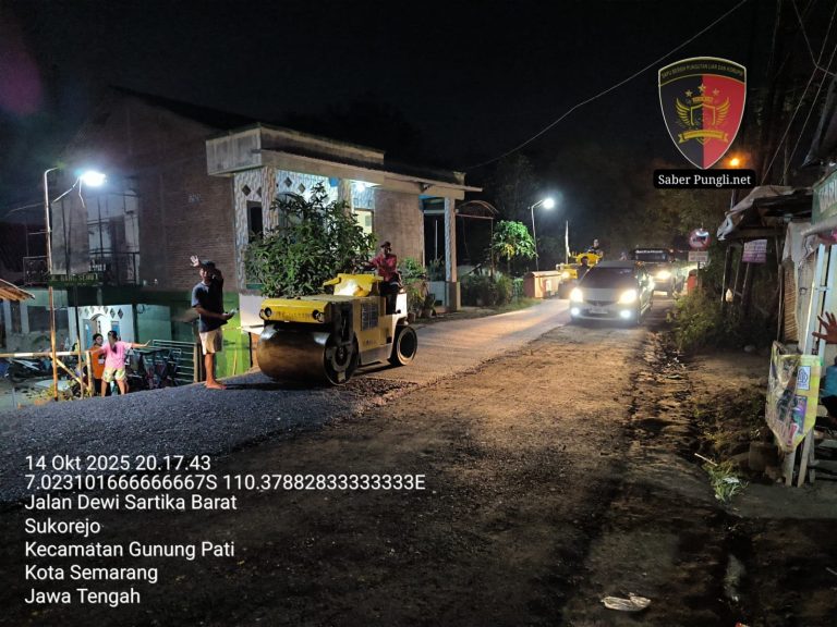 PT Praba Mas Hill Dukung DPU Kota Semarang, Perbaiki Jalan Dewi Sartika Barat Gunungpati