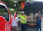 Satlantas Polrestabes Semarang Gelar Ramp Check Truk Sumbu Tiga di Terminal Mangkang Usai Kecelakaan Karambol KM 432C Tol Jangli–Gayamsari