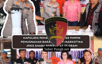 Kapolres Pematangsiantar Pimpin Pemusnahan Barang Bukti Sabu 42,25 Gram