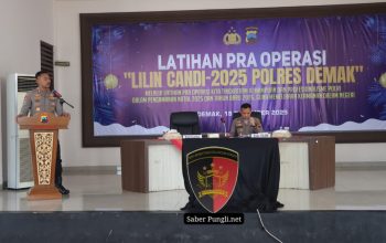 Polres Demak Gelar Latpra Ops Lilin Candi 2025, Siap Amankan Natal dan Tahun Baru