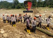 Pemulihan Akses Warga, Brimob Jambi Bangun Jembatan Darurat Antar Desa Kampung Tengah Timur dan Padang Landua