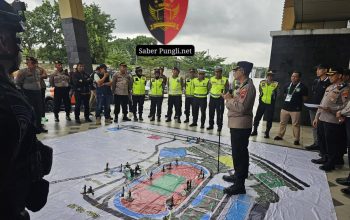 Polrestabes Semarang Gelar TFG Pengamanan Laga PSIS Semarang vs Deltras Sidoarjo Di Stadion Jatidiri