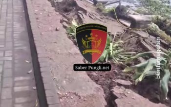 Jalan Lingkar Telaga Sarangan Ambrol-7 Pemotor Jatuh 6 Meter