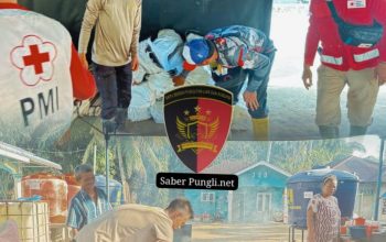 Sinergi Kemanusiaan Brimob dan PMI, Dapur Lapangan Beroperasi dan Masjid Diperbaiki di Aek Ngadol