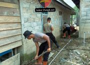 Brimob Sumut Hadir Sampai Tuntas, Huntara Dicat dan Saluran Air Warga Dibenahi