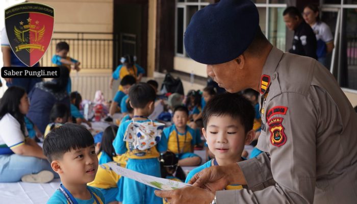 Preschool Field Trip TK Kurnia Global School, Murid Belajar Tugas Brimob di Satbrimob Polda Jambi