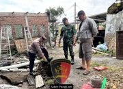 Kapolsek Tembalang Tinjau Lokasi Tanah Ambles Akibat Abrasi Kali Babon Di Sendangmulyo