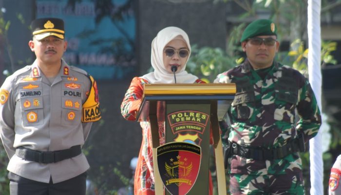 Jelang Mudik Lebaran, Polres Demak Gelar Apel Pasukan dan Dirikan 4 Pospam