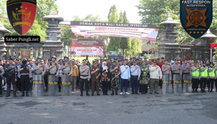 Hadapi May Day, Polres Demak Tingkatkan Kesiapsiagaan Lewat Latihan Sispamkota