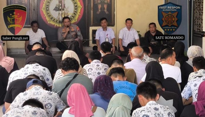 Polres Gowa Sikat Konvoi Parang Pelajar, 31 Siswa Diamankan