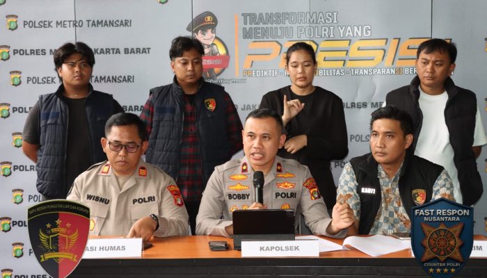 Polsek Metro Tamansari Bongkar Sindikat Jambret Bersenjata Tajam, Enam Pelaku Diamankan