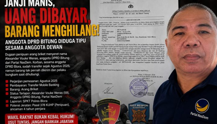 Viral! Oknum DPRD Kota Bitung Diduga Tipu Rekan DPRD Blora, Uang Dibayar Sejak Agustus 2025, Barang Tak Pernah Dikirim