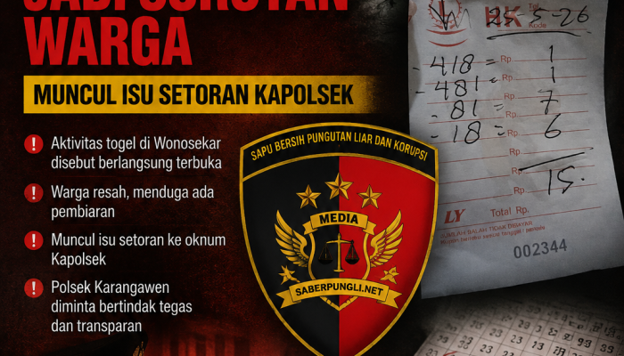 Dugaan Praktik Judi Togel di Karangawen Jadi Sorotan Warga, Muncul Isu Setoran Kapolsek Karangawen 6 Juta Per 2 Minggu