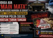 Diduga Ada “Main Mata” dalam Kasus Narkoba di Sidrap, Empat Tersangka Dibebaskan, Propam Polda Sulsel Didesak Turun Tangan