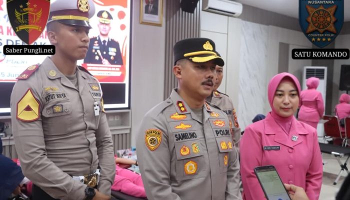 Sambut Hari Bhayangkara, Polres Demak Gelar Aksi Donor Darah Bersama TNI dan Instansi Lain