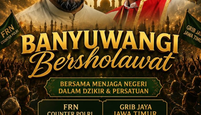 Ketum FRN Agus Flores dan Ketum GRIB Jaya H. Hercules Instruksikan DPD GRIB Jaya Jatim Hadiri Banyuwangi Bersholawat HUT POLRI