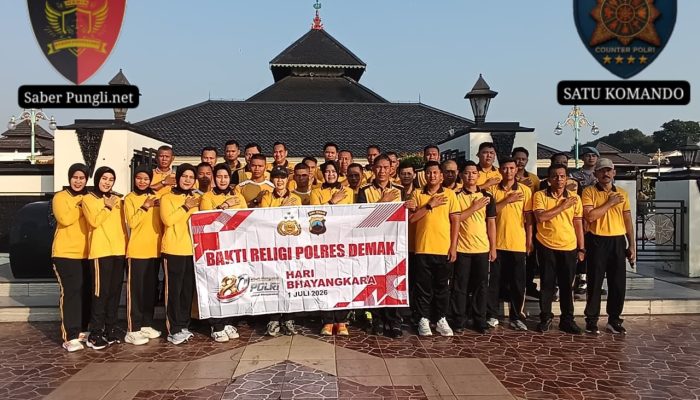 Sambut Hari Bhayangkara Ke-80, Polres Demak Tebar Kepedulian Melalui Bakti Religi