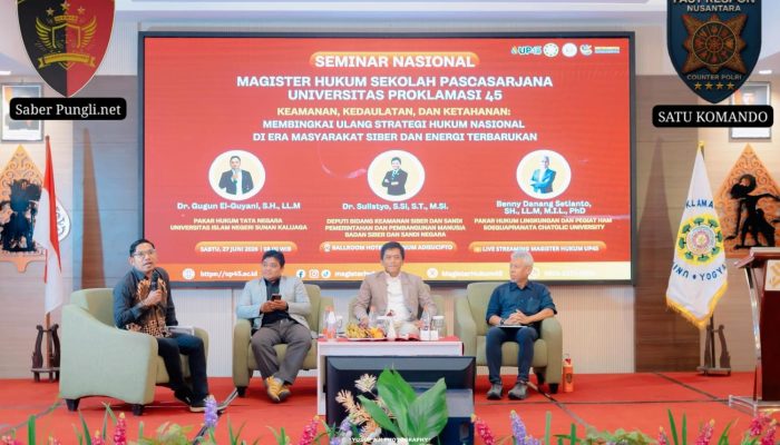 Magister Hukum Pascasarjana Universitas Proklamasi 45 Yogyakarta menggelar Seminar Nasional: “Keamanan, Kedaulatan, dan Ketahanan