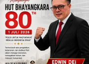 Pimpinan Umum Saberpungli.net Edwin Dei Ucapkan Selamat HUT Bhayangkara ke-80 dan Berikan Apresiasi kepada Polri