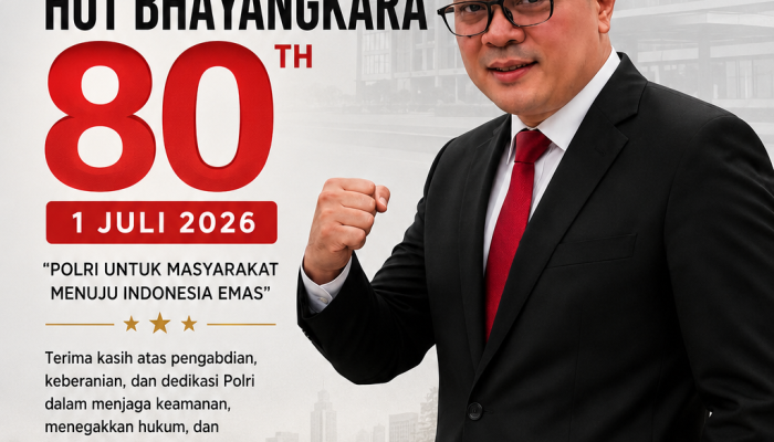 Pimpinan Umum Saberpungli.net Edwin Dei Ucapkan Selamat HUT Bhayangkara ke-80 dan Berikan Apresiasi kepada Polri