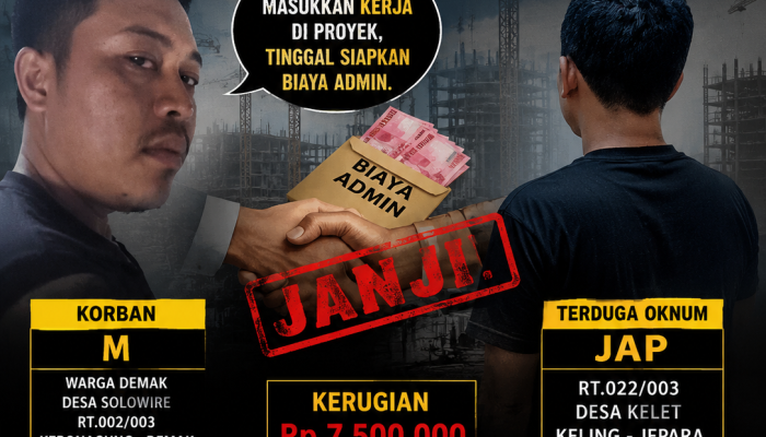 Diduga Janjikan Pekerjaan Proyek, Warga Demak Mengaku Rugi Rp7,5 Juta