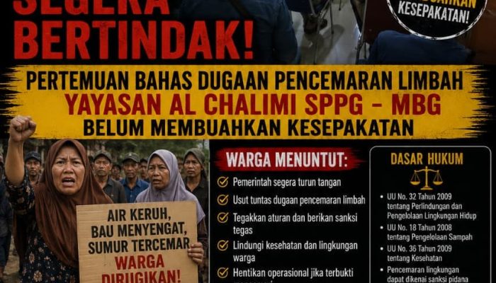 Warga Trengguli Desak Pemerintah Segera Bertindak, Pertemuan Bahas Dugaan Pencemaran Limbah Yayasan Al Chalimi SPPG–MBG Belum Membuahkan Kesepakatan