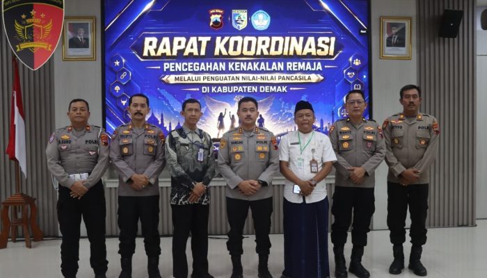 Polres Demak Perkuat Sinergi Cegah Kenakalan Remaja melalui Penguatan Nilai Pancasila