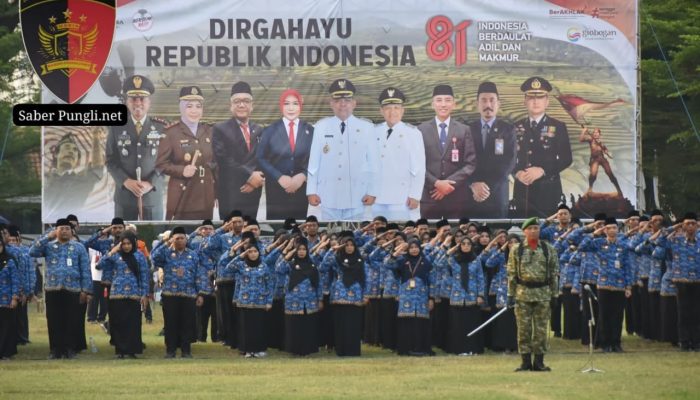 Pimpin Upacara Penurunan Bendera, Dandim Grobogan Ajak Masyarakat Bersama sama Menjaga kehormatan Sang Merah Putih Sebagai Simbol kedaulatan Negara