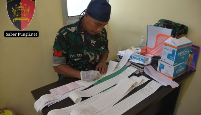 Deteksi Dini Penyakit Jantung dan Hipertensi, Prajurit Kodim Grobogan Laksanakan Pemeriksaan EKG