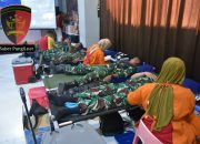 Setetes Darah.Sejuta Harapan, Prajurit Kodim Grobogan Ikuti Donor Darah