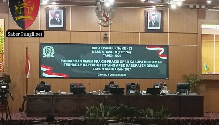 Pandangan Umum Fraksi-Fraksi DPRD Kabupaten Demak Terhadap Raperda APBD Kabupaten Demak Tahun Anggaran 2027