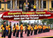 Wakapolres Simalungun Tegaskan Dukungan Penuh terhadap Kebijakan Baru Kapolri dalam Apel Pagi Personel