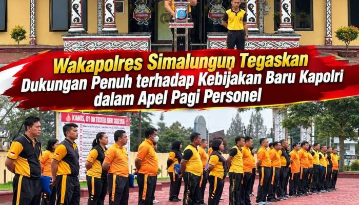 Wakapolres Simalungun Tegaskan Dukungan Penuh terhadap Kebijakan Baru Kapolri dalam Apel Pagi Personel