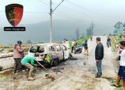 Polisi Cek Penyebab Mobil Grand Livina Terbakar di Jalur Wisata Gerlang Batang