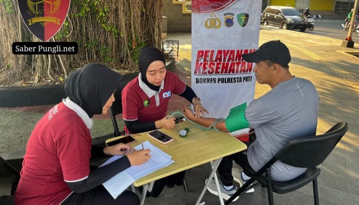 Polisi Pati Hadirkan Pelayanan Kesehatan Grati di Alun-Alun, Warga Diimbau Hubungi 110 dan Jauhi Narkoba