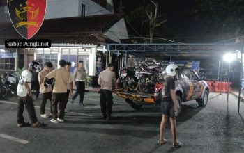 Resahkan Warga, Polsek Kembaran Banyumas Tertibkan Balap Liar Bersama Masyarakat, Puluhan Motor Ditindak