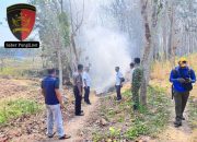 Polsek Japah Gelar Pengecekan Kebakaran Lahan di Desa Japah, Imbau Warga Waspada Musim Kemarau