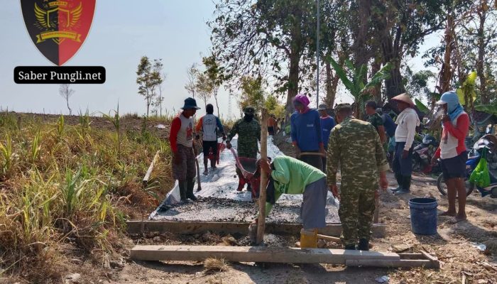 Ngecor Bareng, TNI dan Warga Kompak Bangun Infrastruktur Desa